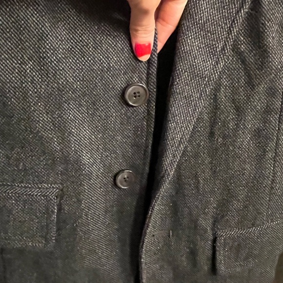 Old Navy charcoal blazer wool blend size small - Picture 2 of 6